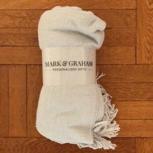 Mark and Graham Gray Fringe Blanket